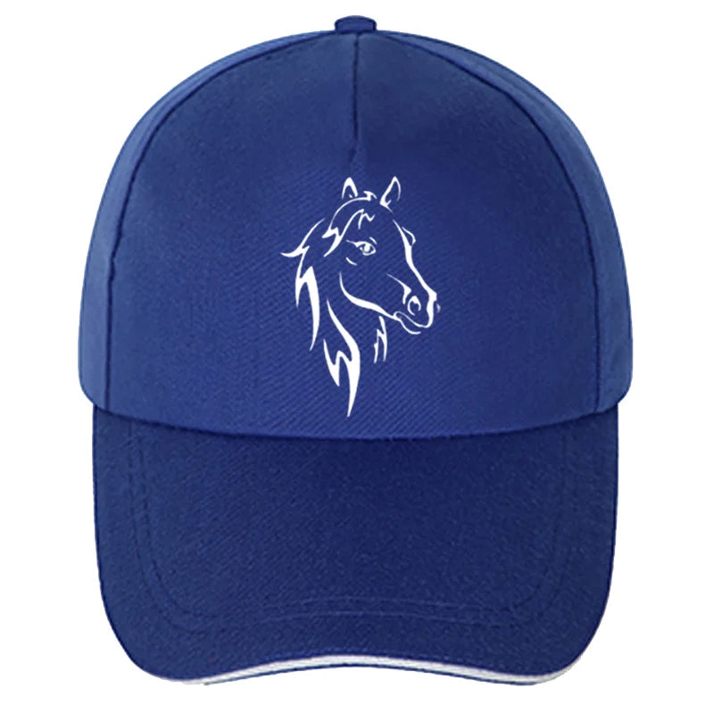 Fashion New Men Women Printing Horse Funny Baseball Cap for Hip Hop Cotton Trucker Snapback Tuning Hats Trucker Cap for Women