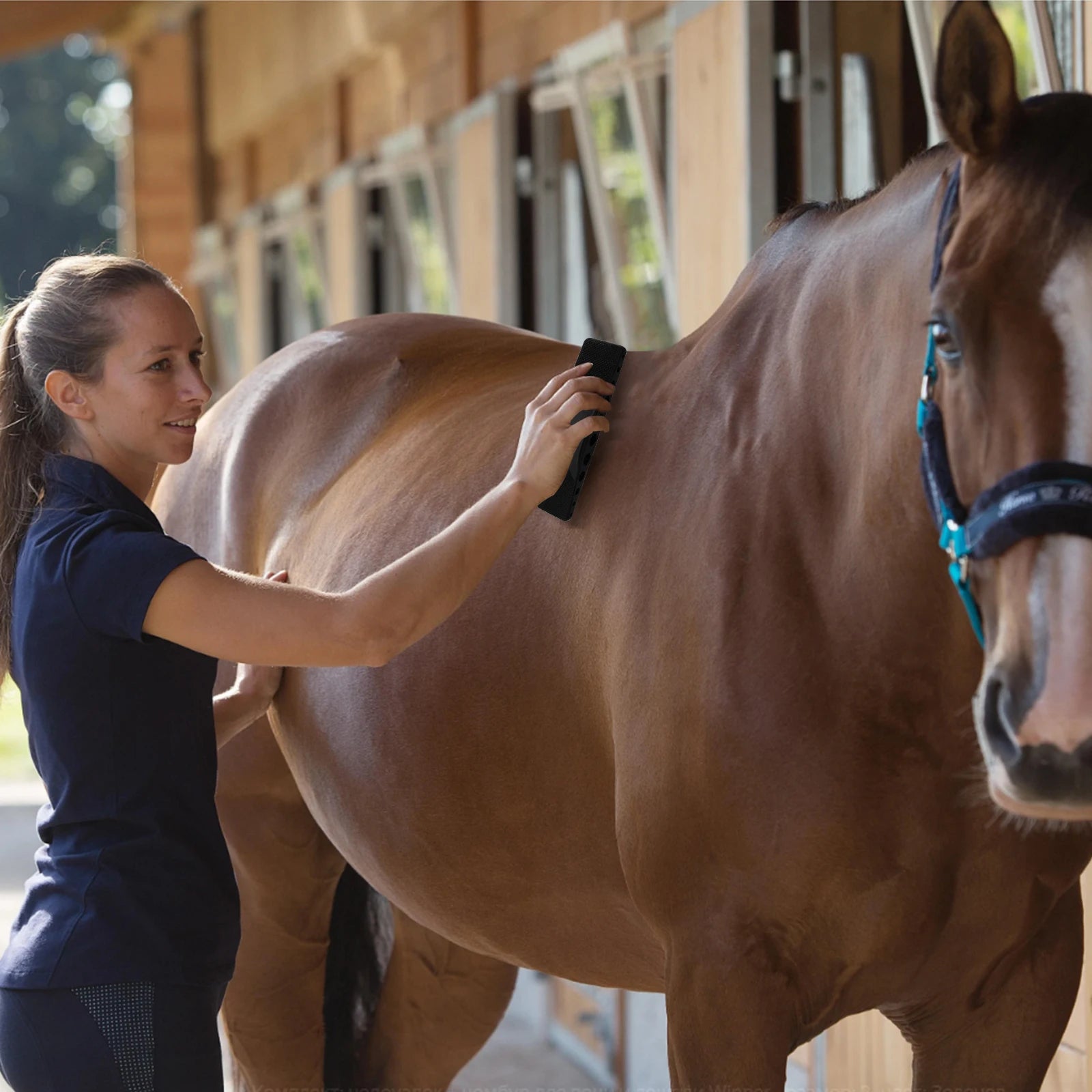 Horse Grooming Brush, Horse Brushes, Horse Massage Comb, Upgraded TPR Horse Hair Brush, Pet Grooming Supplies Set for Horse Dog