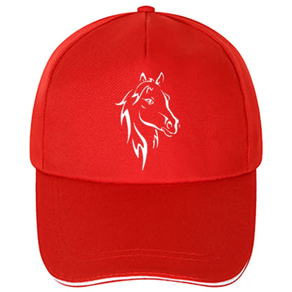 Fashion New Men Women Printing Horse Funny Baseball Cap for Hip Hop Cotton Trucker Snapback Tuning Hats Trucker Cap for Women