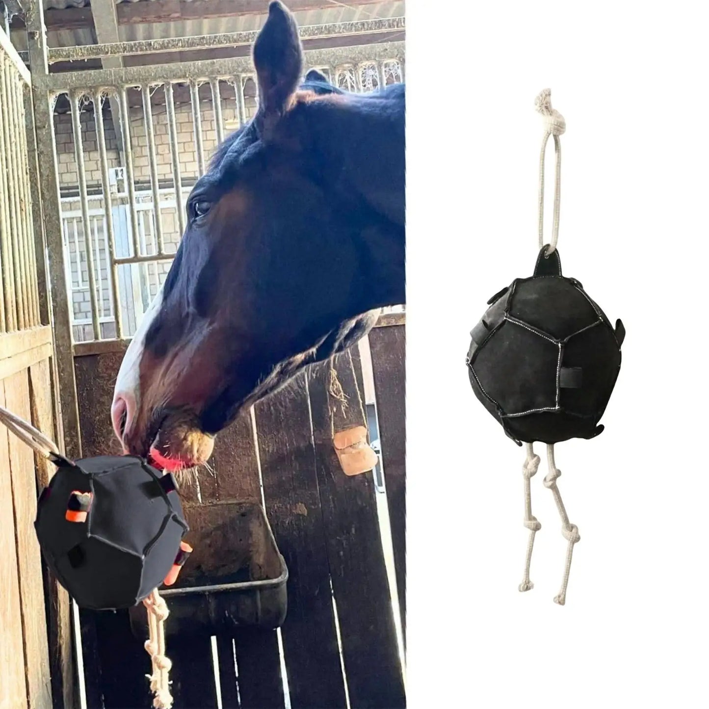 Horse Carrot Feeding Ball Toy Hay Feeder Toy Ball Hanging Feeding Toy for Horse Horse Goat Sheep Relieve Stress Horse Treat Ball