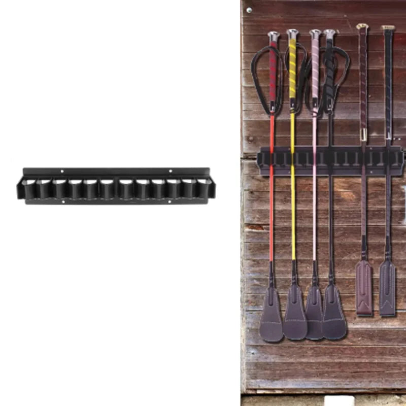 Wall Mounted Stables Horse Riding Whip Rack Holder Equestrian Bracket Holds up to 12 Whips Riding Horse Equipment Accessories