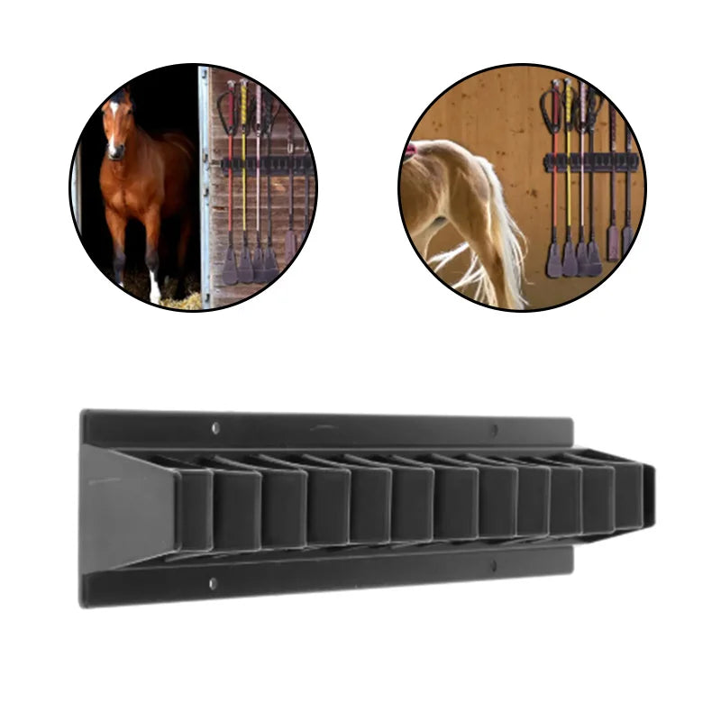 Wall Mounted Stables Horse Riding Whip Rack Holder Equestrian Bracket Holds up to 12 Whips Riding Horse Equipment Accessories