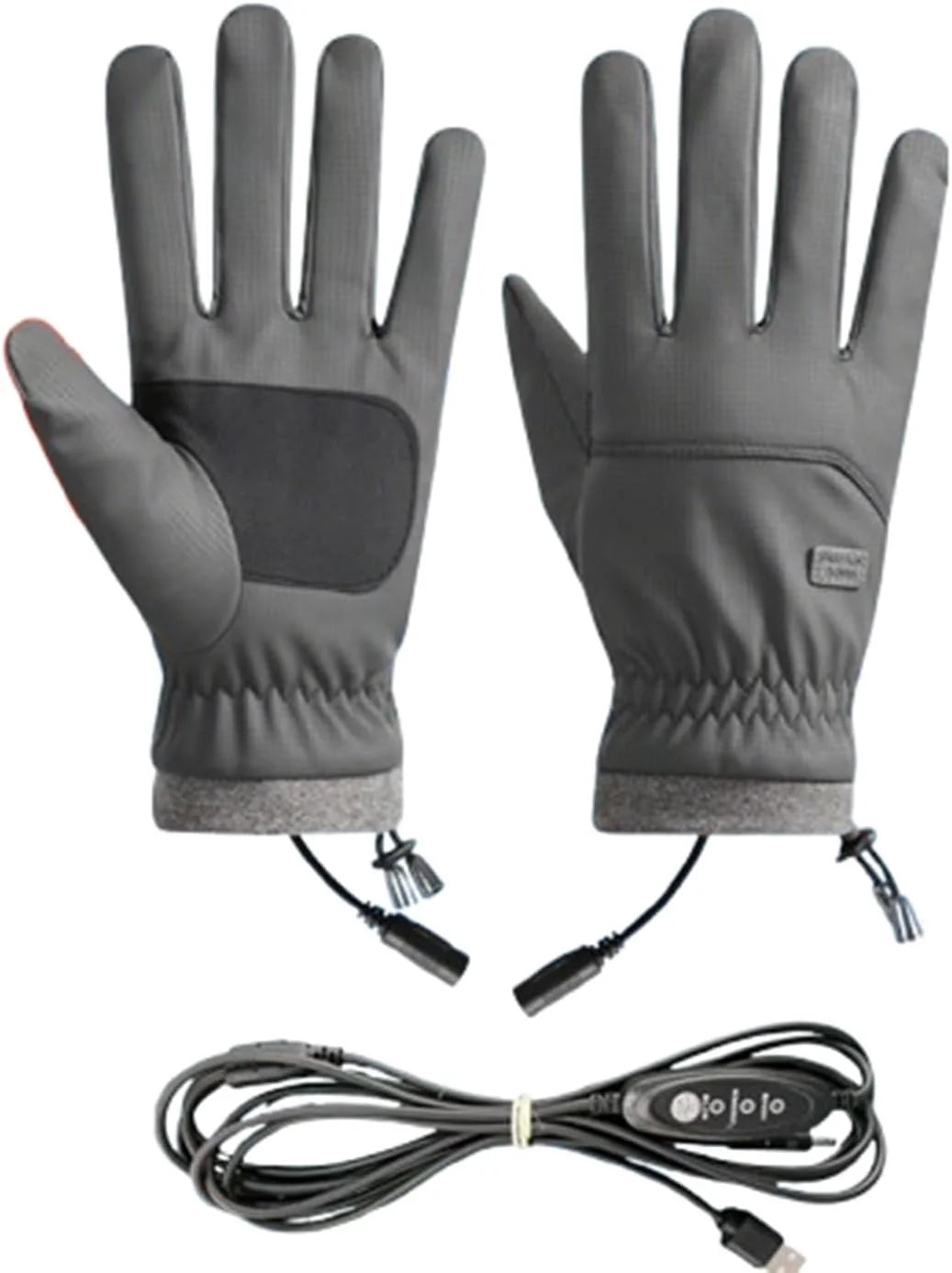 USB Heated Gloves Winter Hand Warmers - Touchscreen Compatible with 3 Adjustable Temperature Settings, Ideal for Commuting & Outdoor Work, Keep Hands Warm & Flexible, 5.9*13.77In, Gray