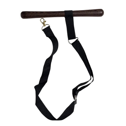Wooden T-Shaped Saddle Rack Adjustable Strap Space Saving T-Shaped Saddle Hanger with T Bar Support Wall Mounted Horse Tack Rack