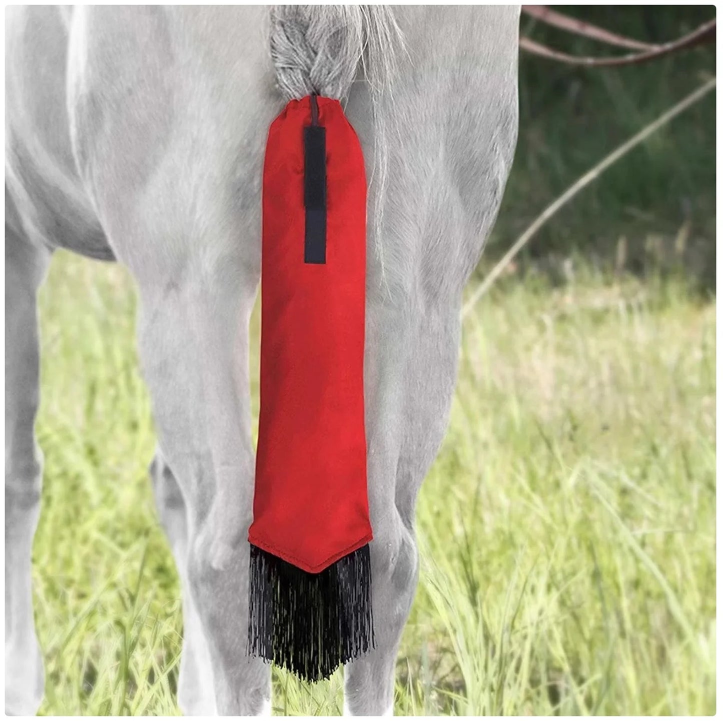 Waterproof Horse Tail Bag with Tassel Fringe - Show Horse Tail Protector