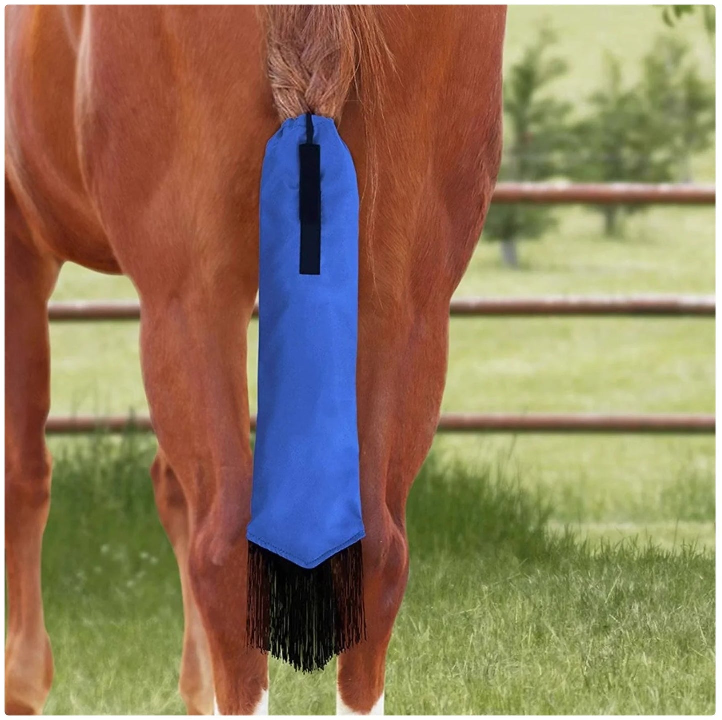 Waterproof Horse Tail Bag with Tassel Fringe - Show Horse Tail Protector