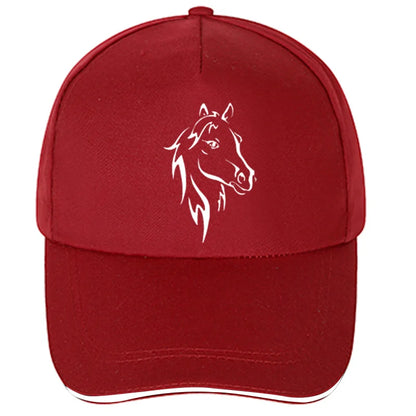 Fashion New Men Women Printing Horse Funny Baseball Cap for Hip Hop Cotton Trucker Snapback Tuning Hats Trucker Cap for Women