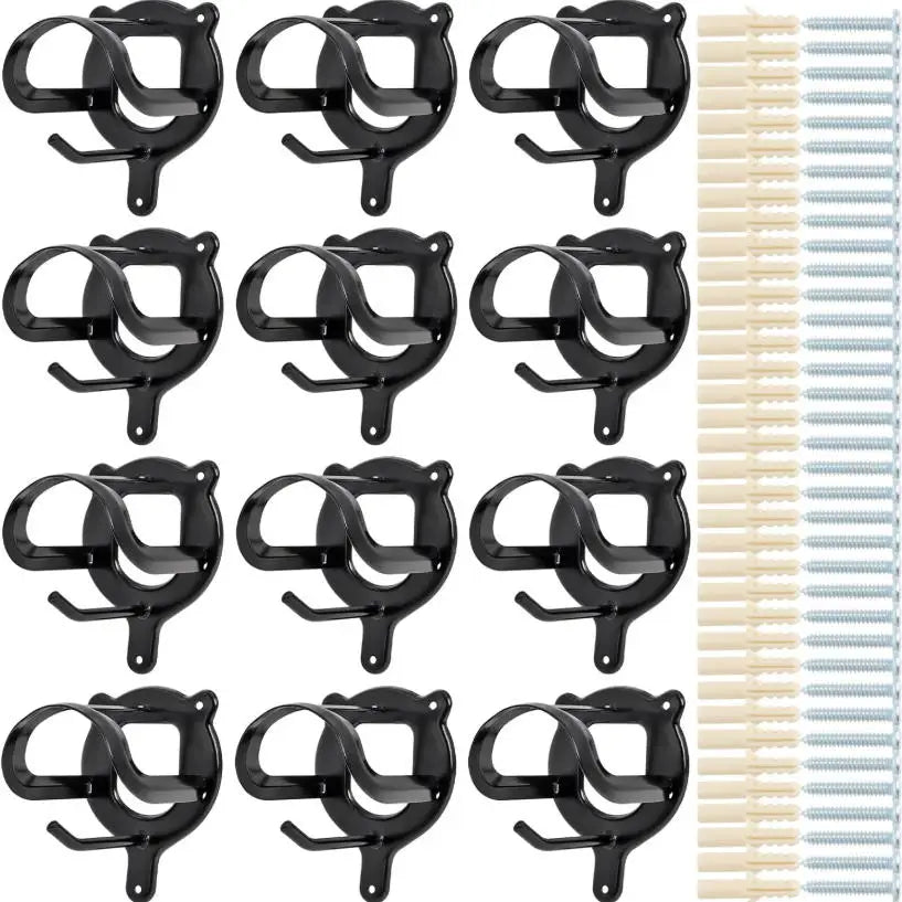 12/6/1Pc Horse Bridle Rack, Bridle Bracket Bridle Hook with Tubes and Screw Horse Tack Storage Halter Hanger Metal Bridle Holder