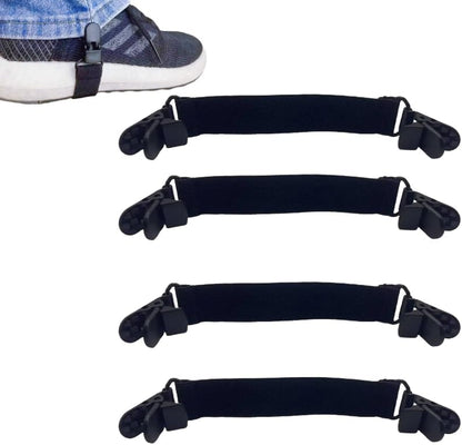 4 Packs Elastic Adjustable Stirrups Leg Straps Boot Straps Boot Clips Pant Clips for Women and Men
