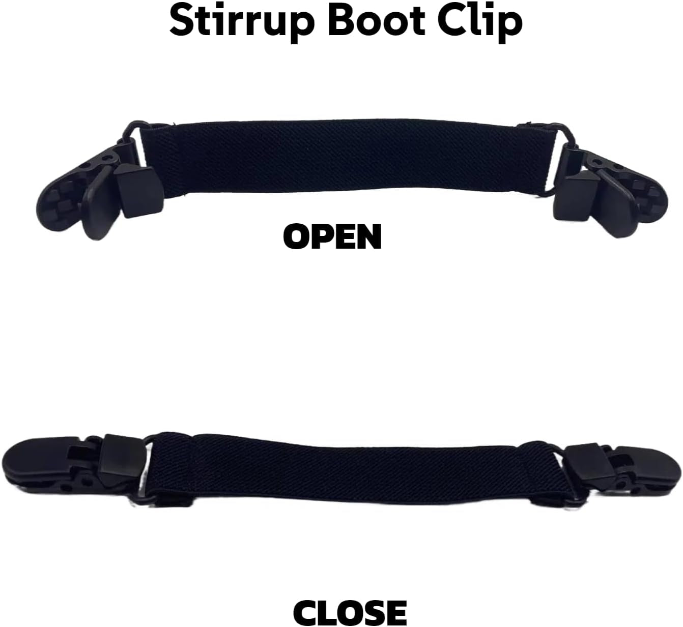 4 Packs Elastic Adjustable Stirrups Leg Straps Boot Straps Boot Clips Pant Clips for Women and Men